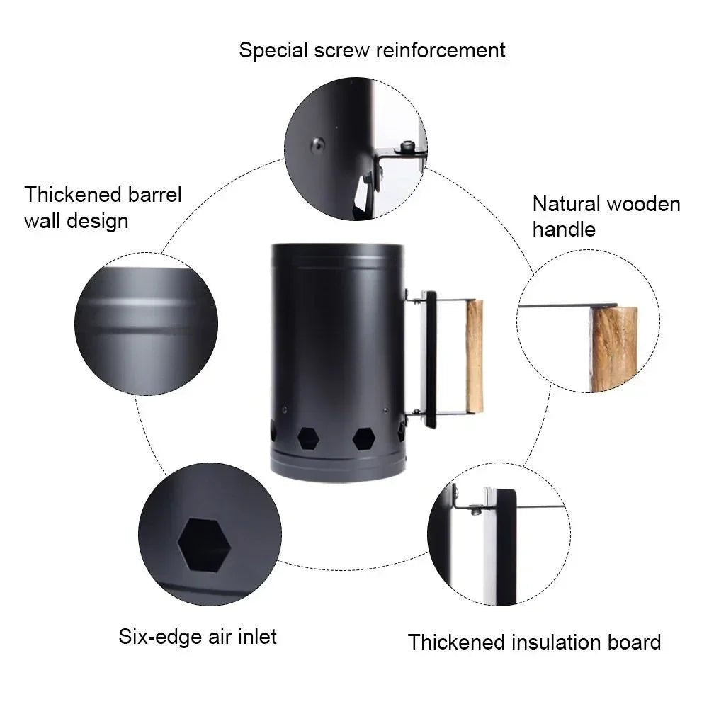 Charcoal Chimney Starter - The Legit Pit