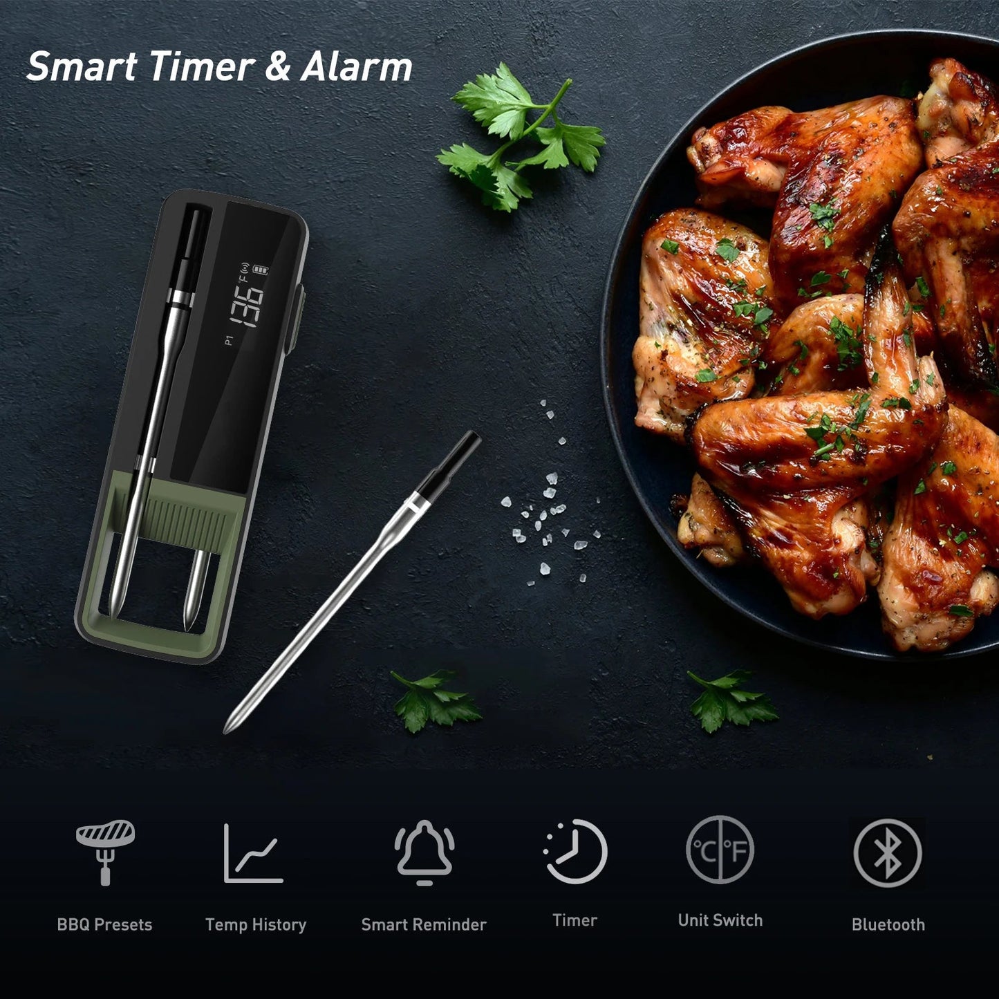 Dual - Measuring Wireless Smart Thermometer - The Legit Pit