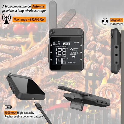 WiFi - Enabled Digital Meat Thermometer - The Legit Pit