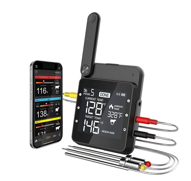 WiFi - Enabled Digital Meat Thermometer - The Legit Pit